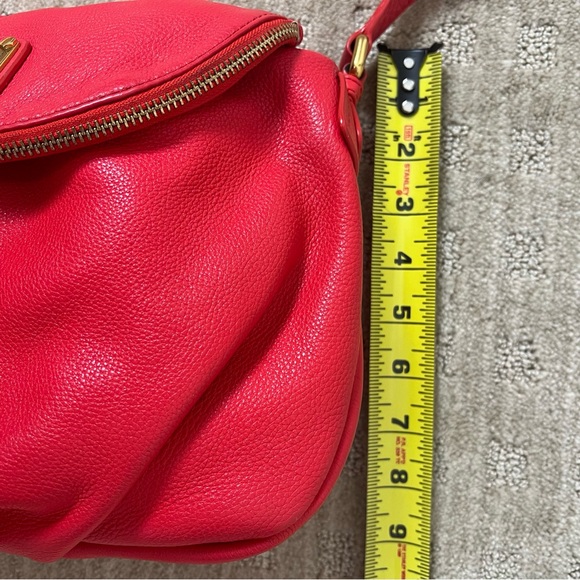 Marc Jacob classic Q leather large crossbody shoulder Designer bag zippered flap - Picture 13 of 16